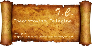 Theodorovits Celerina névjegykártya